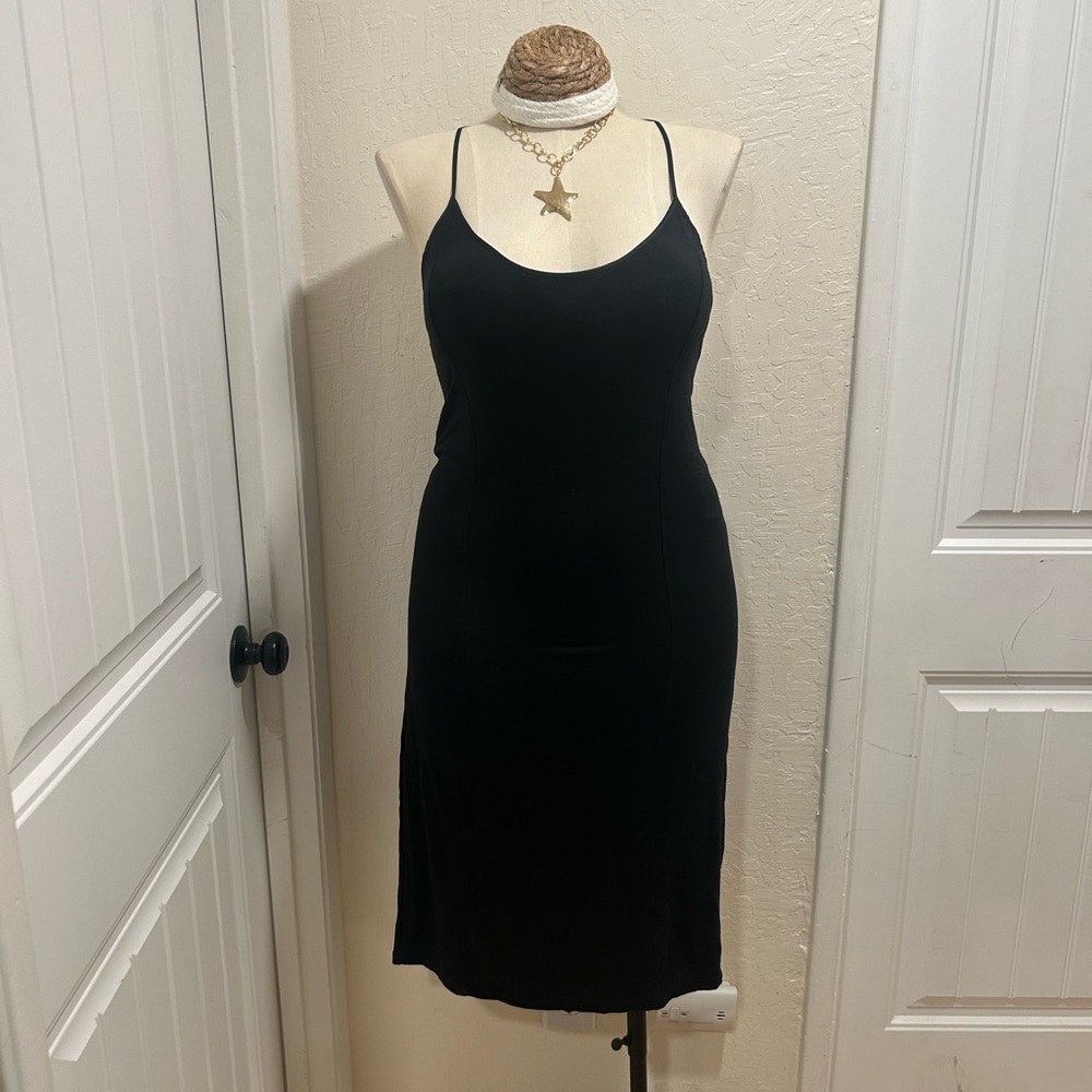 Victoria's Secret Black Cami Dress with Thin Straps Sz XL